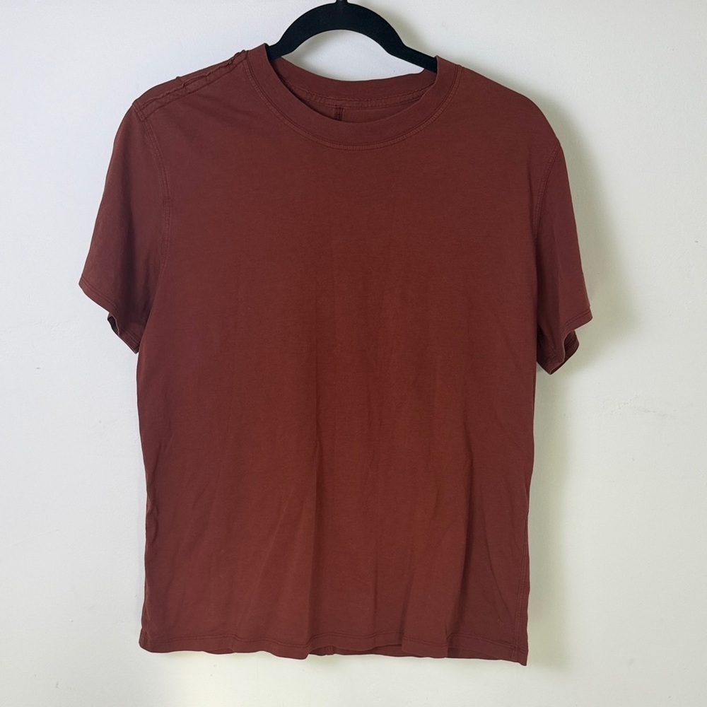 Womens red lululemon shirt size 8